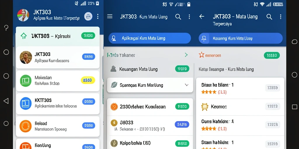 Antarmuka pengguna JKT303 yang sederhana dan informatif.
