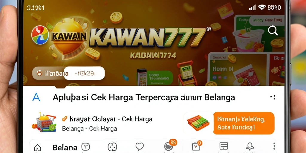 Antarmuka KAWAN777 menunjukkan fitur Cek Harga dengan jelas.