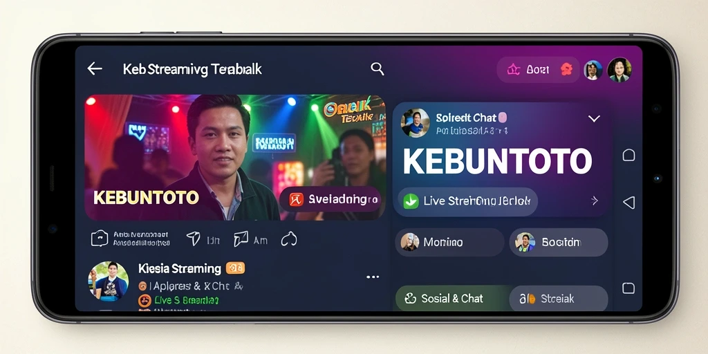 Tampilan antarmuka KEBUNTOTO yang menarik dan intuitif untuk Live Streaming.