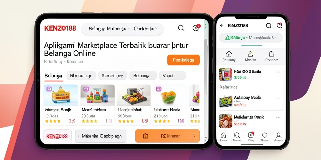 Tampilan antarmuka aplikasi KENZO188 yang user-friendly untuk belanja online.