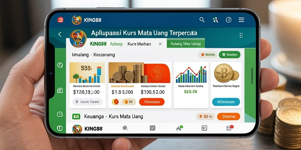 Tampilan antarmuka aplikasi KING88 yang intuitif dan informatif.