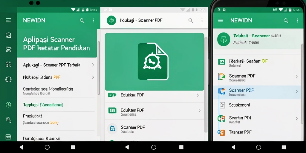 Antarmuka intuitif aplikasi Scanner PDF NEWIDN yang memudahkan pengguna.