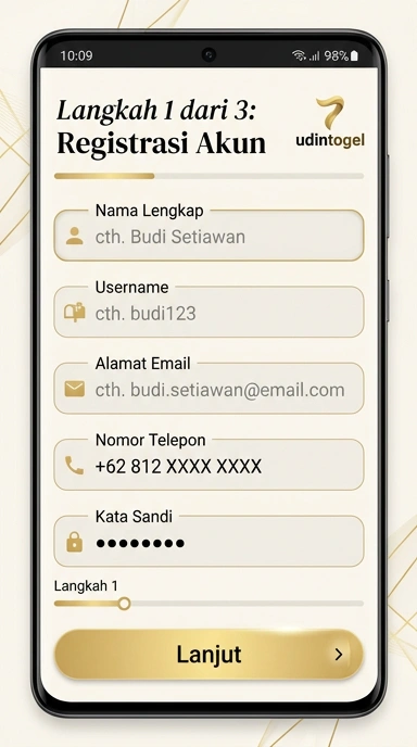 Buat Akun Baru udintogel dengan Mudah di Android